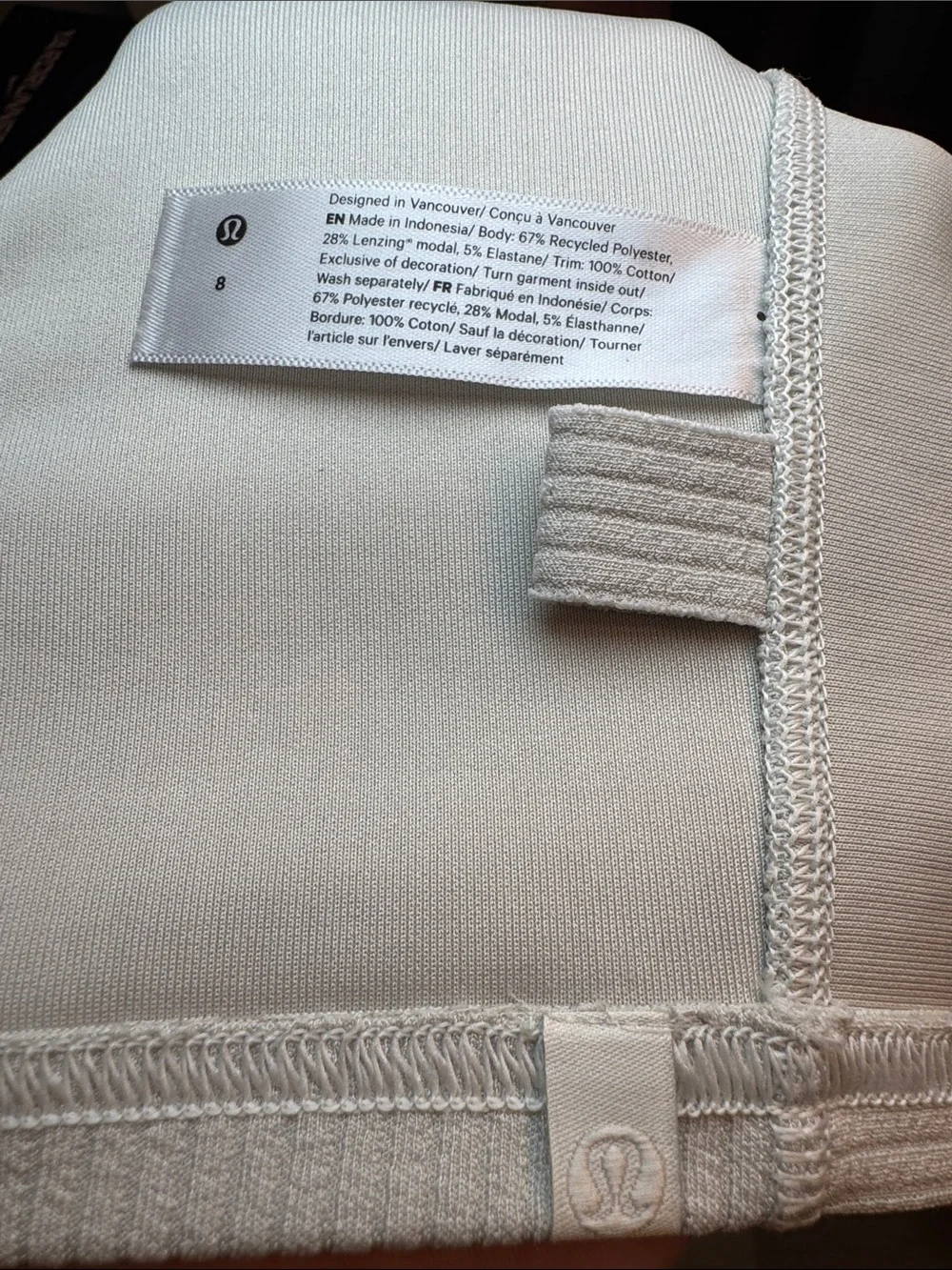 lululemon athletica Ribbed Scoop Crop Tank - Cream